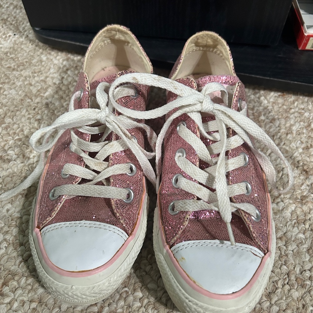 Pink Sparkly Converse